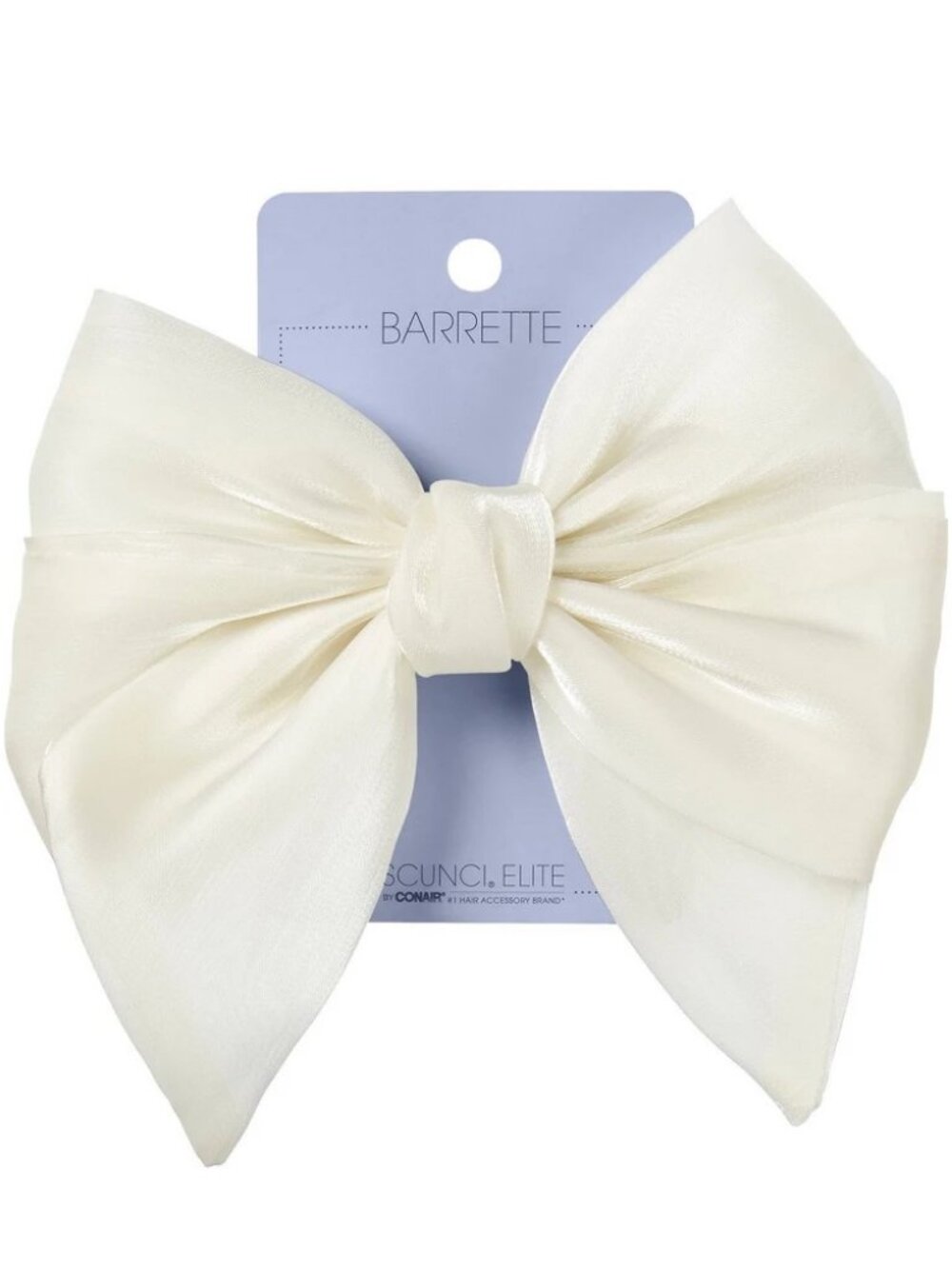 Scünci Elite Bow Barrette - Ivory with 25% Bundle Discount